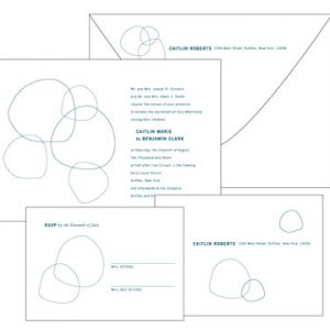 Modern Stones Letterpress Wedding Invitation by French Press