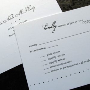Elegant Wedding Letterpress Invitation by French Press