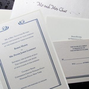 Elegant Wedding Letterpress Invitation by French Press