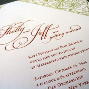 Elegant Letterpress Wedding Invitation by French Press