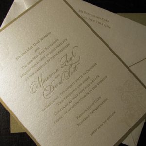 Elegant Wedding Letterpress Invitation by French Press
