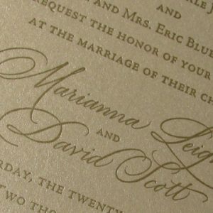 Elegant Wedding Letterpress Invitation by French Press