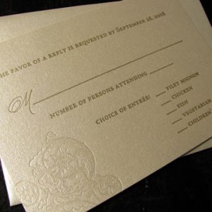Elegant Wedding Letterpress Invitation by French Press