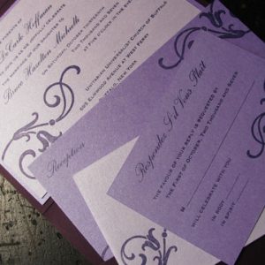 Elegant Wedding Letterpress Invitation by French Press