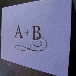Elegant Wedding Letterpress Invitation by French Press
