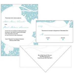 Modern Organic Letterpress Wedding Invitation by French Press