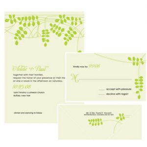 Modern Organic Letterpress Wedding Invitation by French Press