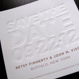 Elegant Wedding Letterpress Invitation by French Press