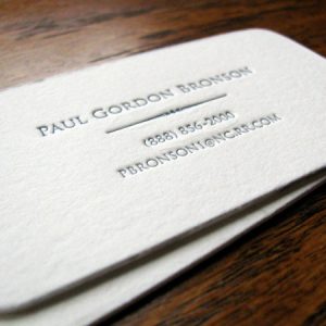 Elegant Letterpress Business Cards