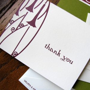 Elegant Wedding Letterpress Invitation by French Press