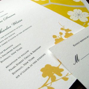 Elegant Wedding Letterpress Invitation by French Press