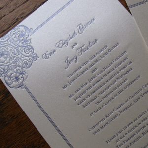 Elegant Wedding Letterpress Invitation by French Press