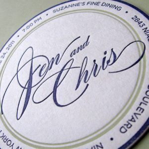 Elegant Wedding Letterpress Invitation by French Press