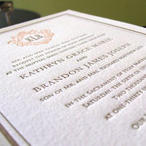 Elegant Wedding Letterpress Invitation by French Press