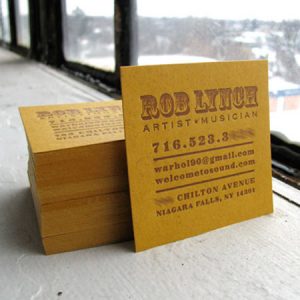 Modern Letterpress Business Cards