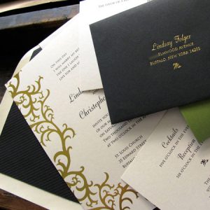 Elegant Wedding Letterpress Invitation by French Press