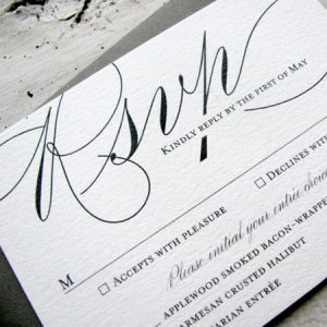 Elegant Wedding Letterpress Invitation by French Press
