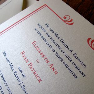 Elegant Wedding Letterpress Invitation by French Press