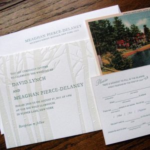 Elegant Wedding Letterpress Invitation by French Press