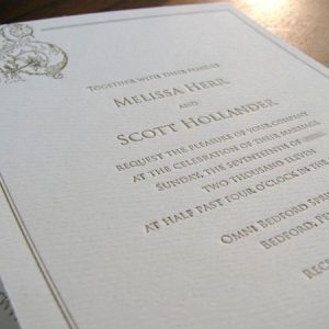 Elegant Wedding Letterpress Invitation by French Press
