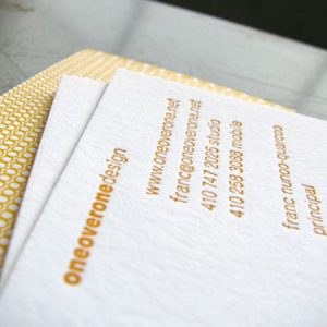 Modern Letterpress Business Cards