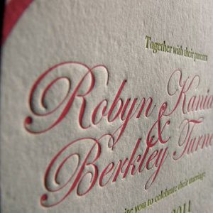 Elegant Wedding Letterpress Invitation by French Press