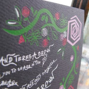 Modern Wedding Letterpress Invitation by French Press