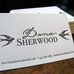 Modern Letterpress Business Cards