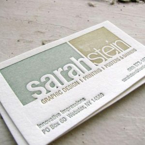 Modern Letterpress Business Cards